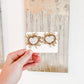 White Beaded Hearts Earrings | Valentine's Earrings | Heart Vday Earrings