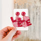 Pink Beaded LOVE Valentine's Earrings | Pink Vday Earrings | Valentine's Party Earrings Accessory