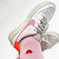 Pink Valentine's Socks | Pink and Red Vday Socks | Red Heart Socks | Valentine's Gift