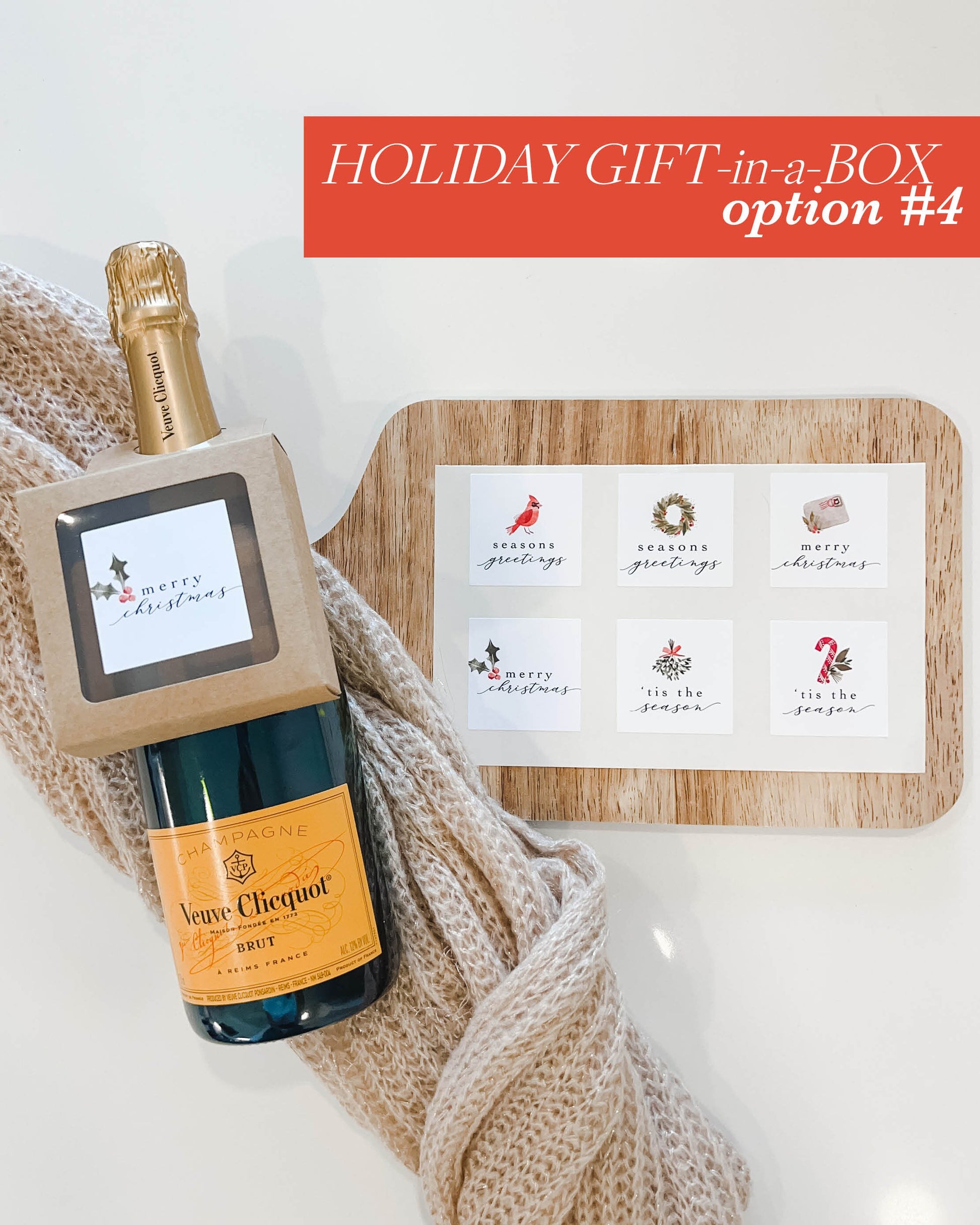 Christmas Wine Bottle Tag, Holiday Gift Box, Wine Gift, Wine Box