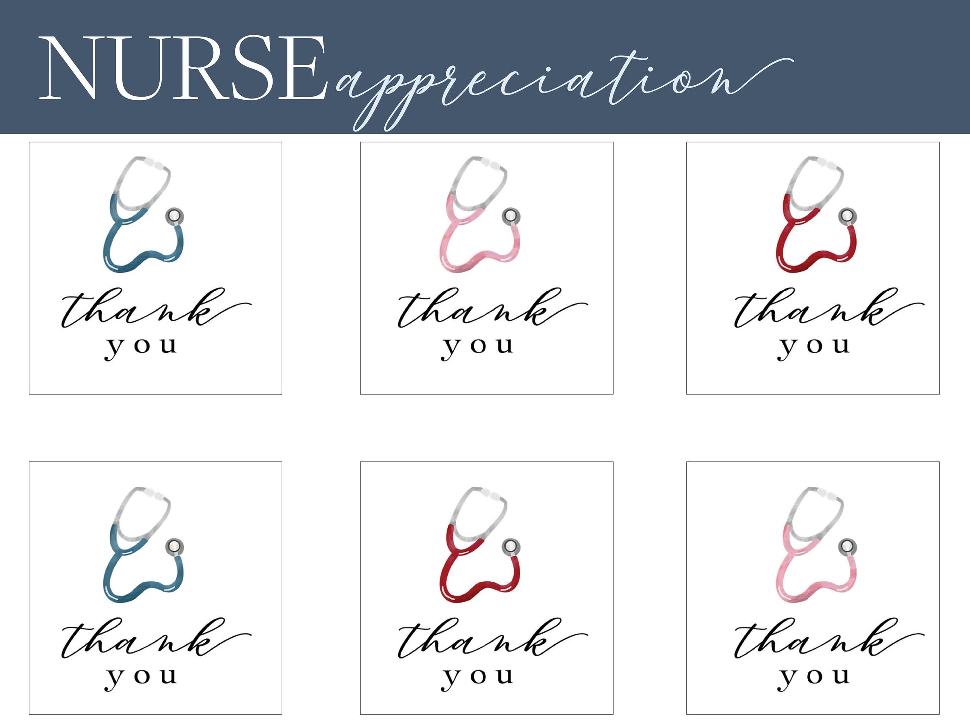 Nurse Appreciation Gift Box & Tag (Set of 6), Nurse Appreciation Week Gift Idea, Nurse Gift Card Holder, Nurse Appreciation Gift Bulk